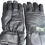 MOTOR CYCLISTS BLACK PADDED GLOVES WRIST LENGTH, KNUCKLE PROTECTION