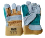 CANDY STRIPE DOUBLE LEATHER PALM RIGGER GLOVES - Image 2