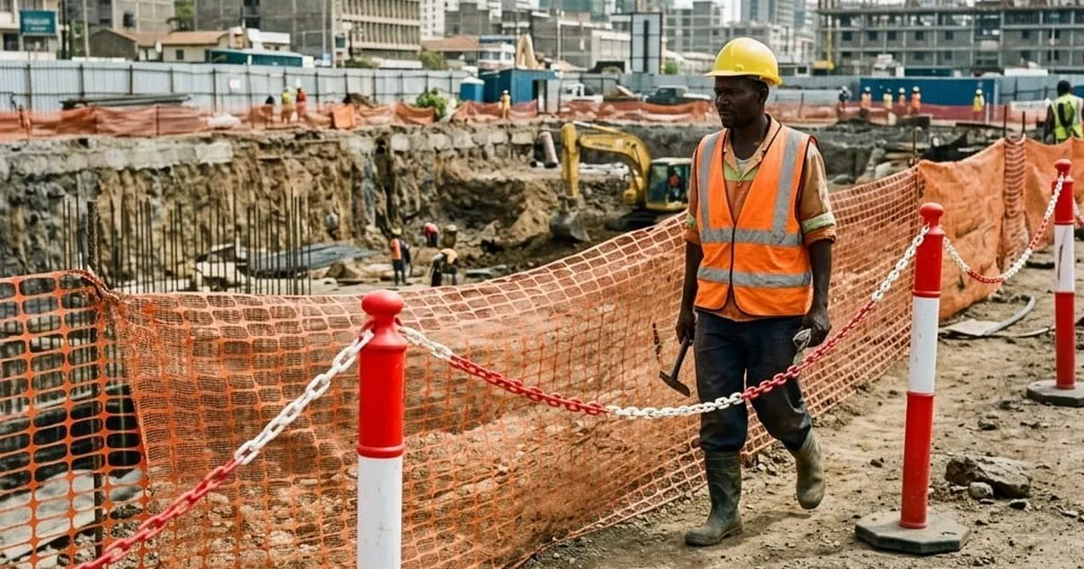 Crowd control barriers, chain and fencing for Kenyan sites
